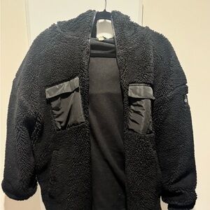 Black ALO Sherpa Jacket with Pockets